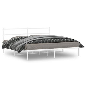 vidaXL Bedframe met hoofdbord metaal wit 180x200 cm, Huis en Inrichting, Eenpersoons, Verzenden, Wit, Nieuw