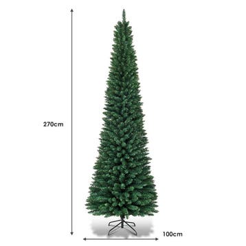 2dekans | Coast Potlood Kerstboom 270 cm Groen - Slanke, Diversen, Kerst, Ophalen of Verzenden, Zo goed als nieuw