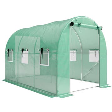 Kas 3 X 2 X 2 M Foliekas Met Rolbare 2 Ritsdeur &amp; 6 Netv, Verzenden