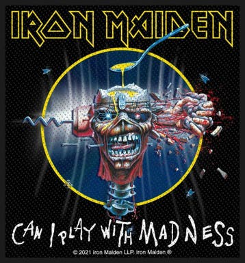 Iron Maiden Can I Play With Madness Patch officiële merch, Ophalen of Verzenden, Nieuw, Kleding