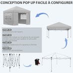 2dekans | Outsunny Partytent - Paviljoen - Opvouwbaar - Met, Tuin en Terras, Ophalen of Verzenden, Zo goed als nieuw