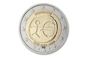 2 euro 10 jaar EMU 2009 - Nederland, Postzegels en Munten, Munten | Europa | Euromunten, Verzenden