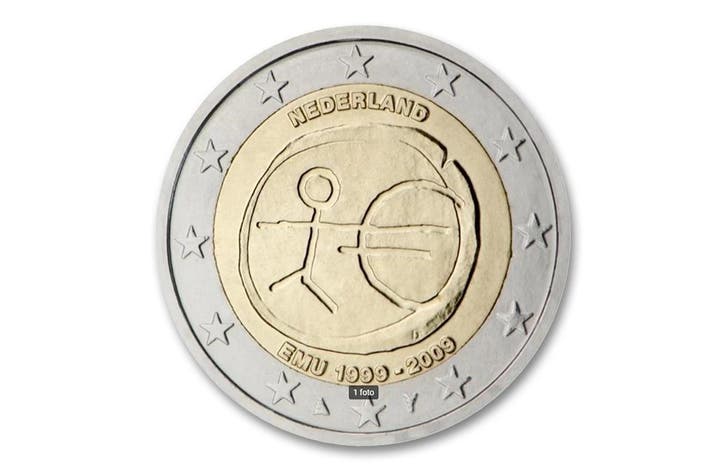 2 euro 10 jaar EMU 2009 - Nederland, Postzegels en Munten, Munten | Europa | Euromunten, Verzenden