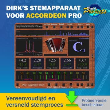 Accordeonstemmer - Efficiënt accordeonstemmen met software, Nieuw, Accordeon