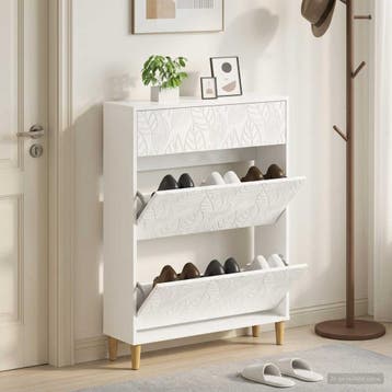 vidaXL Schoenenkast DELFT 78 x 24 x 103 cm Bewerkt hout, Verzenden, Nieuw