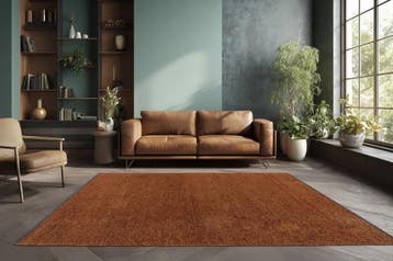 Laagpolig Vloerkleed | Roma | Stippen | Koper | 80x150 cm, Verzenden, Nieuw