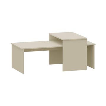 Salontafel Sotapim set van 2 havermout [en.casa], Verzenden, Nieuw