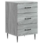 vidaXL Nachtkastje Grijs sonoma 43 x 41 x 66,5 cm Bewerkt, Minder dan 45 cm, Verzenden, Nieuw, 55 tot 70 cm