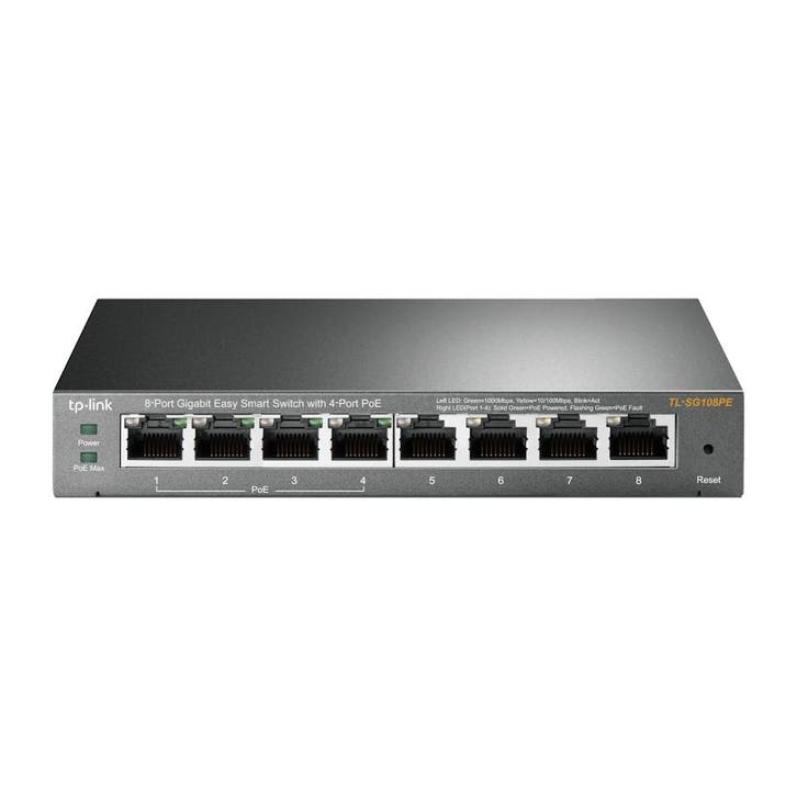 Nieuwe TP-LINK TL-SG108PE met garantie, Computers en Software, Netwerk switches, Nieuw, Ophalen of Verzenden