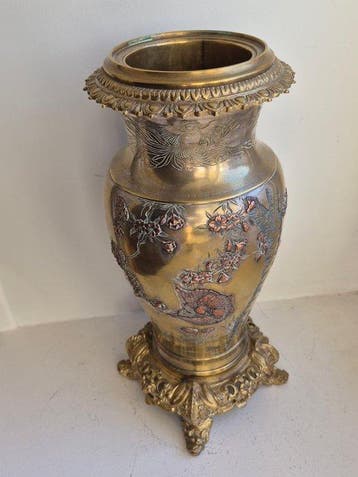 Vaas - Brons - Japan - Meiji periode (1868-1912), Antiek en Kunst