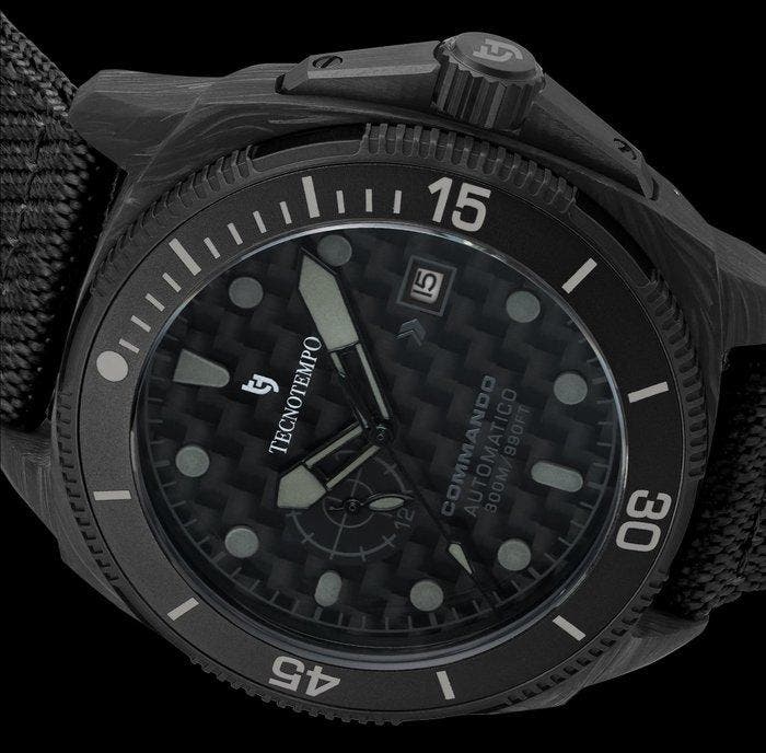 Tecnotempo - Commando - Forged Carbon & Titanium -, Sieraden, Tassen en Uiterlijk, Horloges | Heren