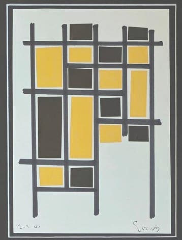 Siep Van Den Berg (1913-1998) - geometrische compositie in