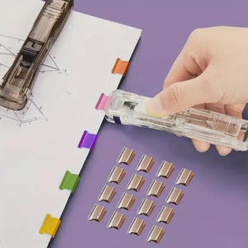 Set van 2 Nietloze Nietmachines met 100 Herbruikbare Papercl, Verzenden, Nieuw in verpakking