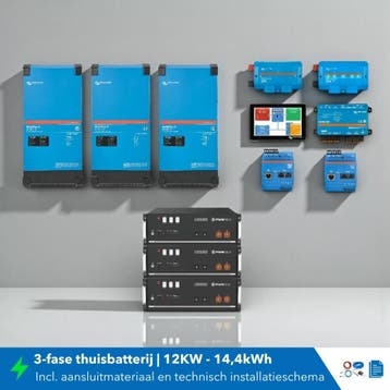 Victron thuisbatterij set 3-fase 12kW 14,4kWh – MultiPlus-I, Ophalen of Verzenden, Nieuw