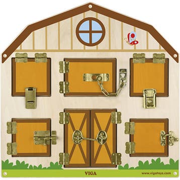 VIGA huis op slot activiteitenbord, afm 44x44 cm, 1 stuk, Nieuw