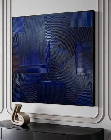 Sarah Schwarzl - Frequency COBALT ON UMBER (Frame included)