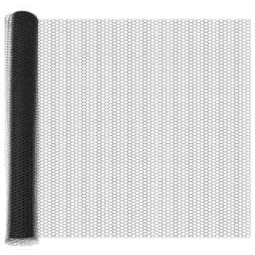 vidaXL zeshoekig gaasgek met palen 25 x 1,4 m PVC-Coated, Tuin en Terras, Schuttingen, Verzenden, Nieuw, IJzer