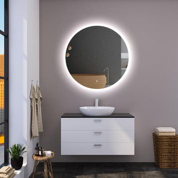 Ronde badkamerspiegel Dani zonder lijst met verwarming, LED, Verzenden, Nieuw