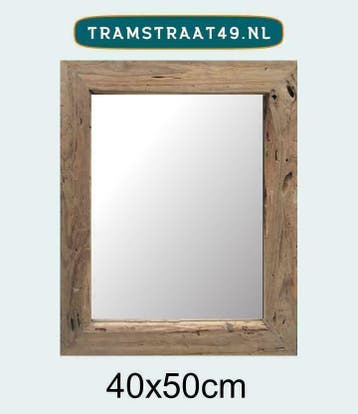 Houten spiegels, rechthoekig en vierkant wandspiegels, teak, Ophalen of Verzenden, Nieuw