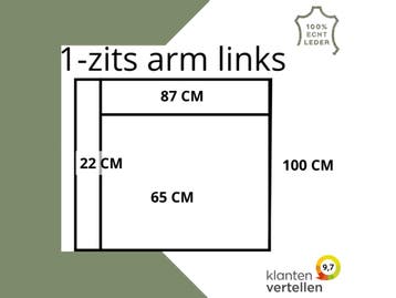 Leren elementenbank Flow- element 1 zits (65) arm links, Nieuw, Ophalen of Verzenden, Rechte bank, Modern