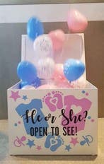 Zwevende gender reveal ballon, Nieuw, Kraamcadeau