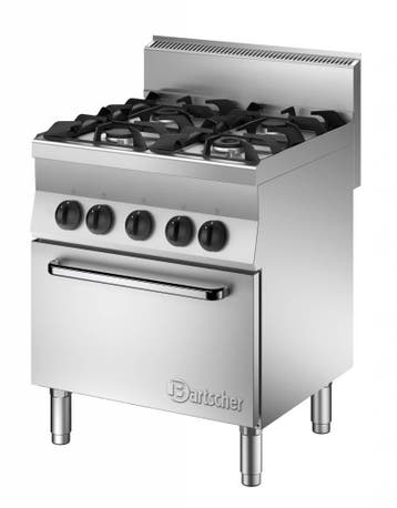 Bartscher 4-pits gasfornuis met elektrische oven 1/1 GN, Verzenden, Nieuw in verpakking