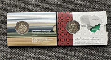 Litouwen. 2 Euro 2021 Dzukija + Zuvintas Biosphere (2