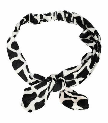 Haarband Knoop 6cm – Strikje met IJzerdraad – Dierenprint –, Nieuw