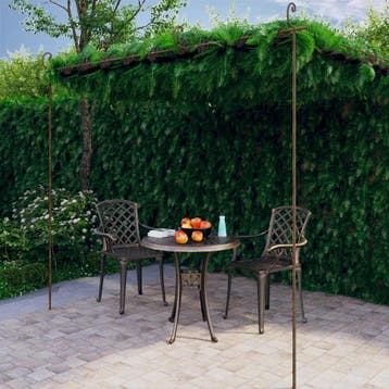 vidaXL Tuinpergola 4x3x2,5 m ijzer antiekbruin, Tuin en Terras, Verzenden, Nieuw