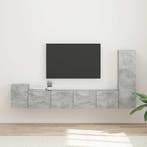 vidaXL Tv-meubelset Wandgemonteerd 3 pcs Beton Grijs Bewerkt, Minder dan 50 cm, Verzenden, 100 tot 150 cm, Nieuw