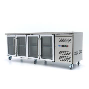 Koelwerkbank - 223 cm - 4 Glazen Deuren, Verzenden, Nieuw in verpakking