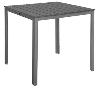 Valletta Grijze Tuin Tafel – Houten Latten – 780x780x742, Verzenden, Nieuw in verpakking
