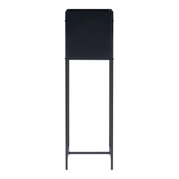 [en.casa] Plantenstandaard Porsgrunn 100x30x30 cm zwart, Verzenden, Nieuw