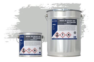 Wixx 2K Epoxy 650 Extreme Betoncoating RAL 7035 | Lichtgrijs, Verzenden, Nieuw, Verf, Grijs