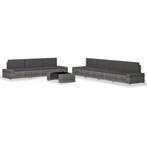 vidaXL 8-delige Loungeset poly rattan grijs, Nieuw, 8 zitplaatsen, Loungeset, Verzenden