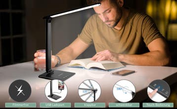LED Bureaulamp Cataleya Zwart (Kantoor inrichting), Verzenden, Nieuw in verpakking