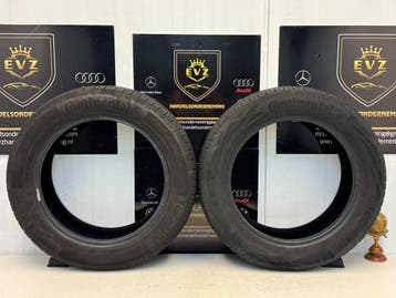 2 stuks 195/55R16 inch zomerbanden Continental Ecocontact 6, Gebruikt, 16 inch, Band(en), Personenwagen