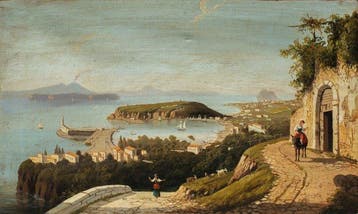 O. Giosti (act. XIX) - View of Ischia with the harbour and