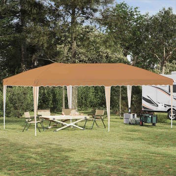 vidaXL Pop-up partytent 575 x 290 x 245 cm Beige, Verzenden, Nieuw, Partytent