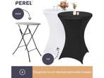 Perel Klaptafel - Opvouwbaar - Weerbestendig - Wit 80 x 110, Verzenden, Nieuw