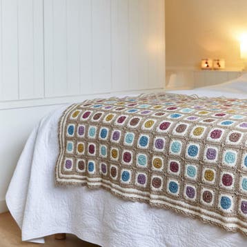 Haakpatroon Edelsteen Deken & Kussen met granny squares -, Ophalen of Verzenden, Nieuw