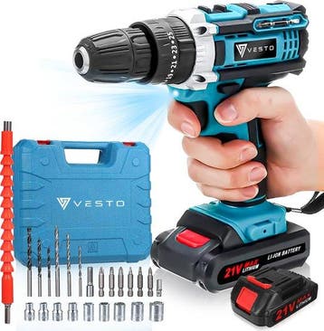 Vesto® PowerDrive Accuboormachine - Accu Schroefboormachine, Verzenden, Nieuw