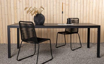 Tuintafel Toscane Zwart Alu/Polywood 205x90 cm The Outsider, Verzenden, Nieuw
