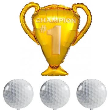 Golf folie ballonnen set Kampioen 4-delig, Ophalen of Verzenden, Nieuw, Overige typen