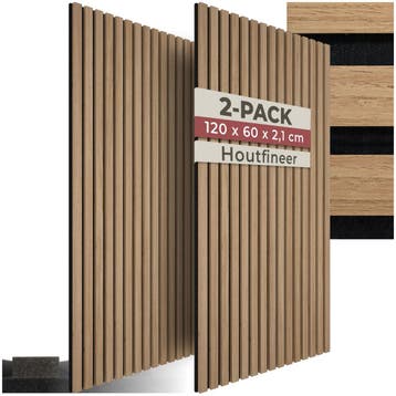 Akoestische panelen Sonic Wall houtlook - eiken, Set van 2, Verzenden, Nieuw