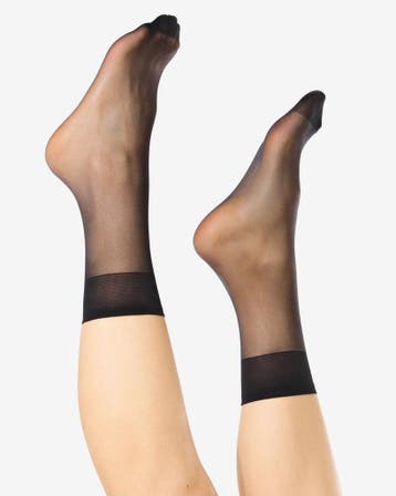 HEMA Pantysokken antiladder 15 denier mat - 2 paar zwart, Verzenden, Nieuw, Zwart