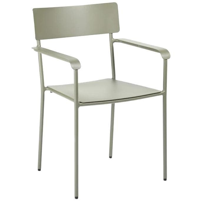 Serax Stoel Met Armleuningen S August Groen - Tuinstoel -, Tuin en Terras, Tuinstoelen, Nieuw, Aluminium, Ophalen of Verzenden