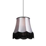 Retro hanglamp zwart met grijs 45 cm - Granny, Verzenden, Nieuw, Stof, Retro