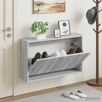 vidaXL Wandgemonteerde Schoenkast ZWOLLE 71 x 17 x 43 cm, Verzenden, Nieuw