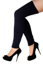 Beenwarmers Extra Lang Zwart Gebreid One size Yoga Sokken Ri, Ophalen of Verzenden, Nieuw, Carnaval